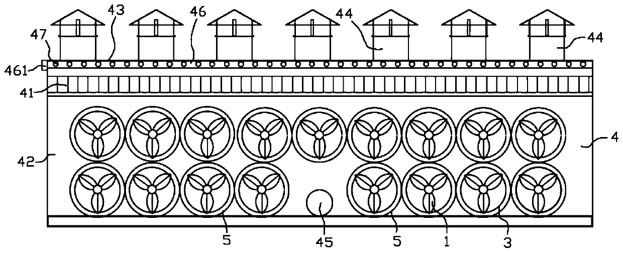 Livestock and poultry breeding waste gas treatment device and deodorizing process thereof