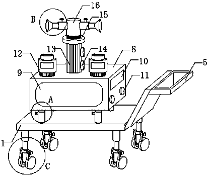 Pesticide sprinkler irrigation device for fruit tree maintenance