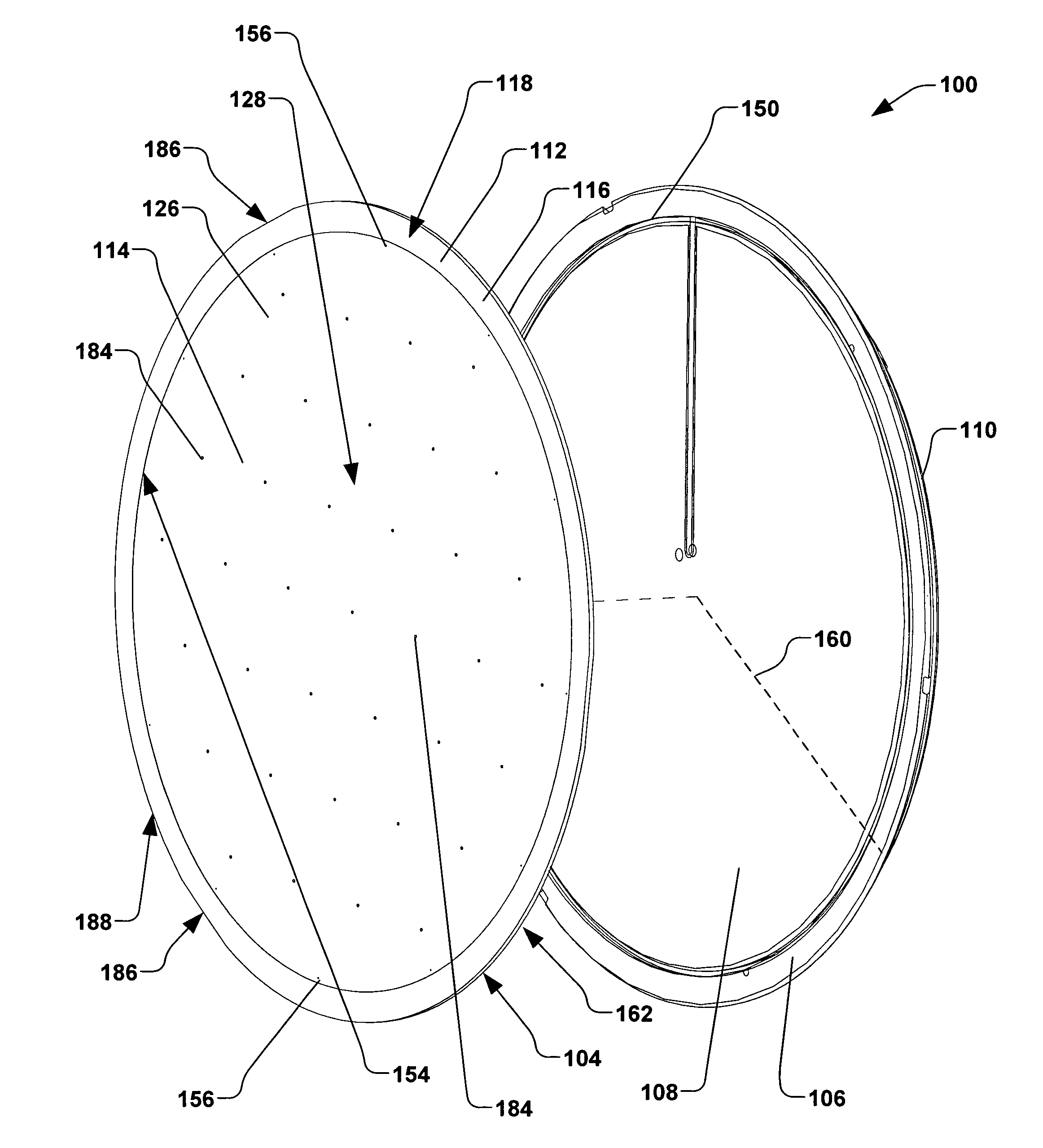 Annulus clamping and backside gas cooled electrostatic chuck