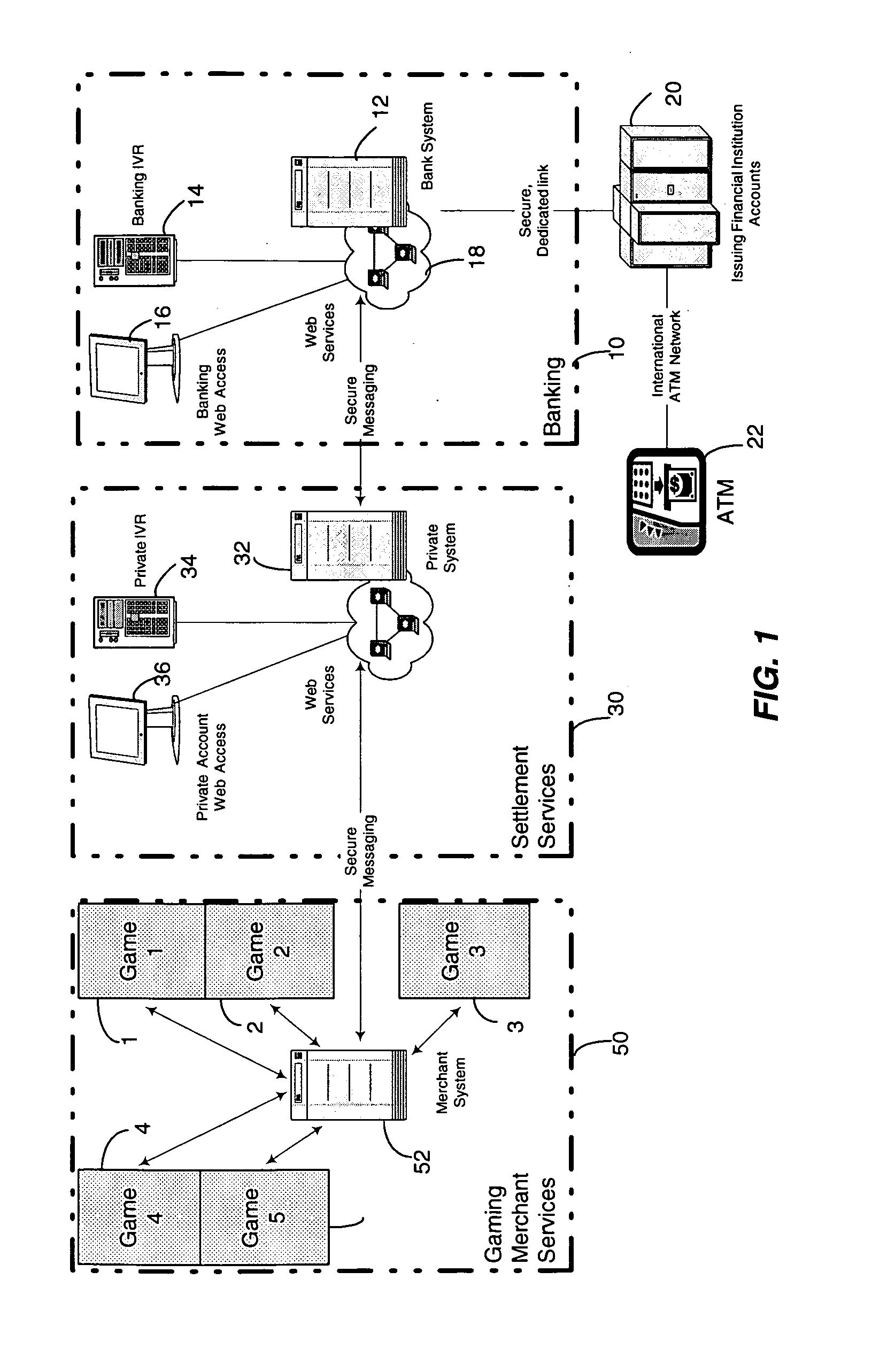 Intermediary payment system and method for gaming