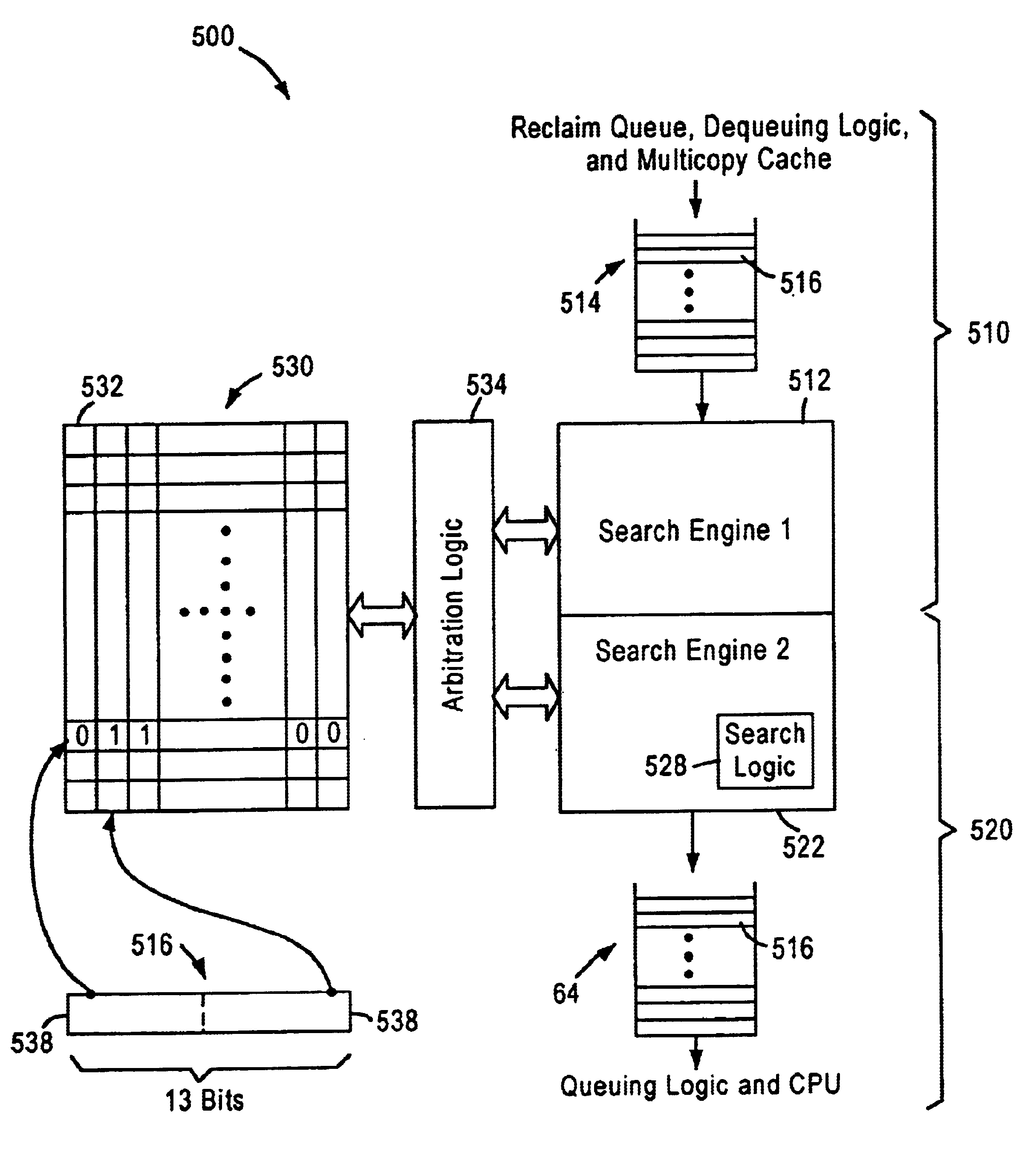 Method and apparatus for maintaining randomly accessible free buffer information for a network switch