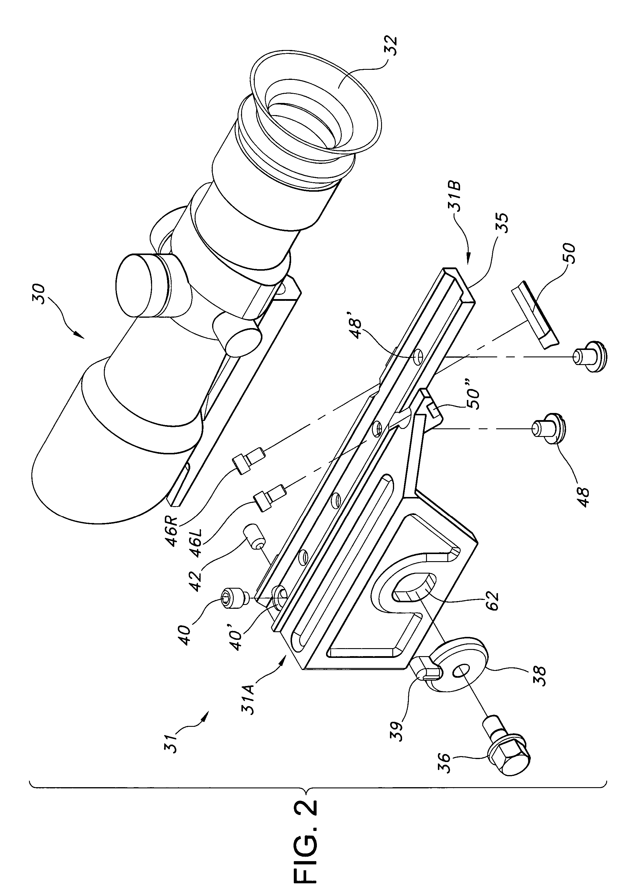 Removable optical sight mount adapted for use with M14, M1A and similar rifles and method for removably attaching an optical sight to a rifle