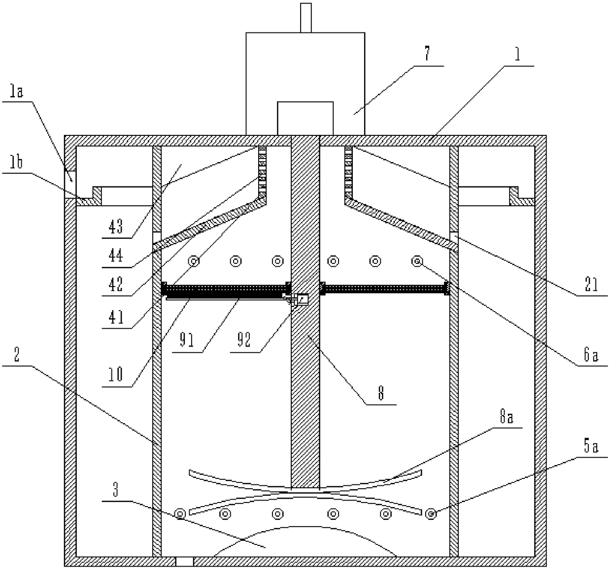 High efficient printing and dyeing wastewater flocculating device and applications thereof