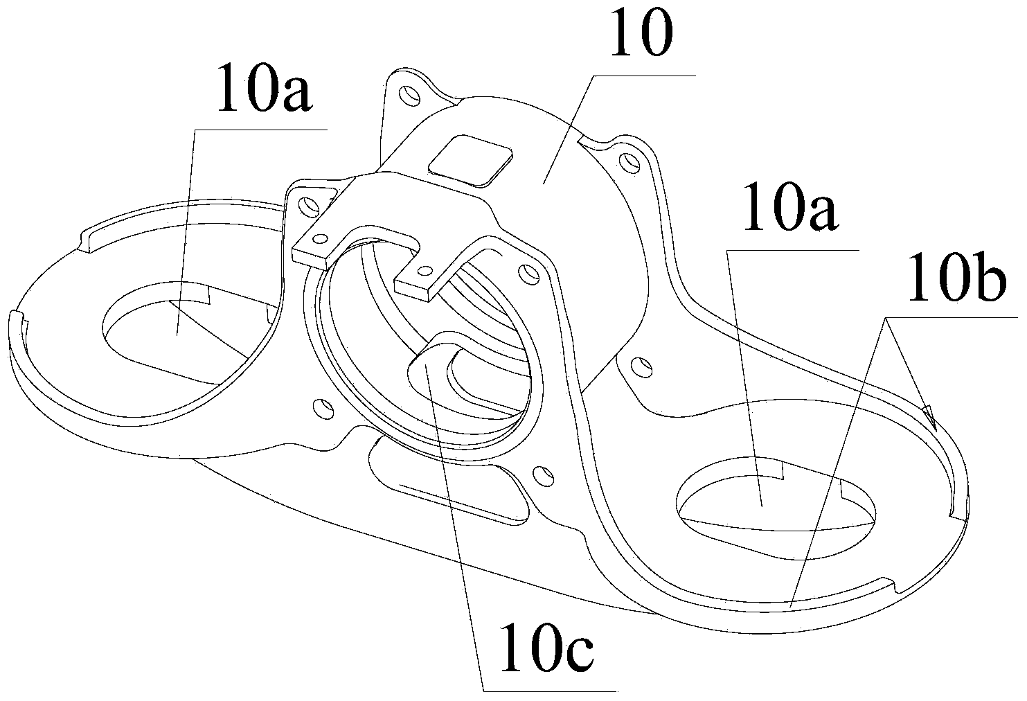 Rail wagon bogie single-stage shaft housing hanging and positioning device