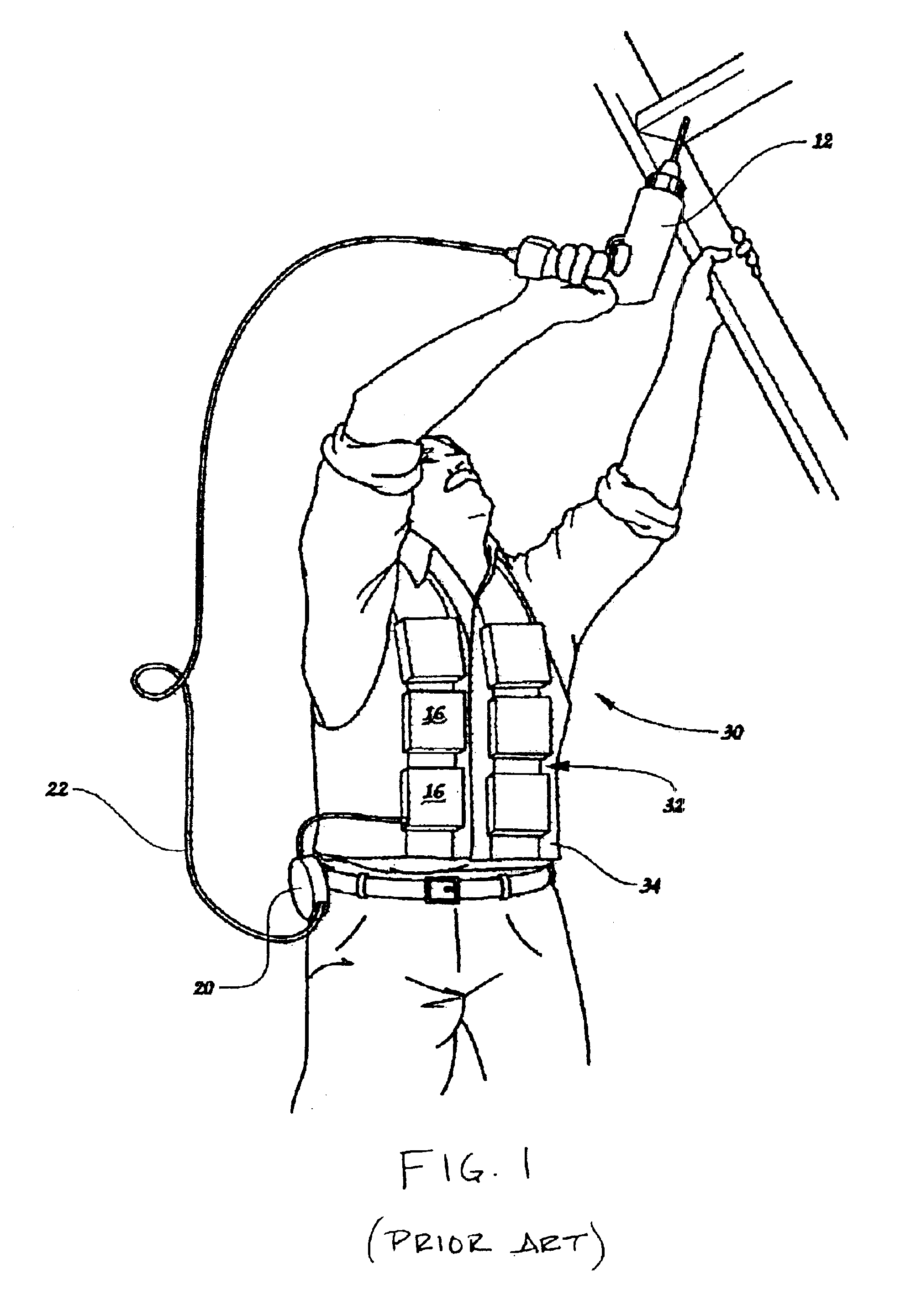 Detached portable battery with universal clip