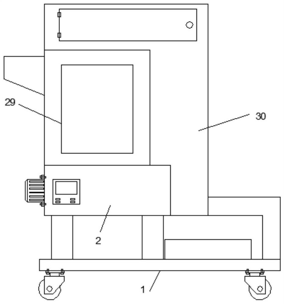 Material distributing and forming all-in-one machine for processing fish balls