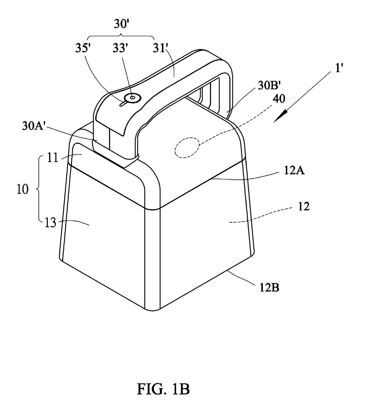 Portable image capture device having handle assembly disposed on main body and portable image capture system using such portable image capture device