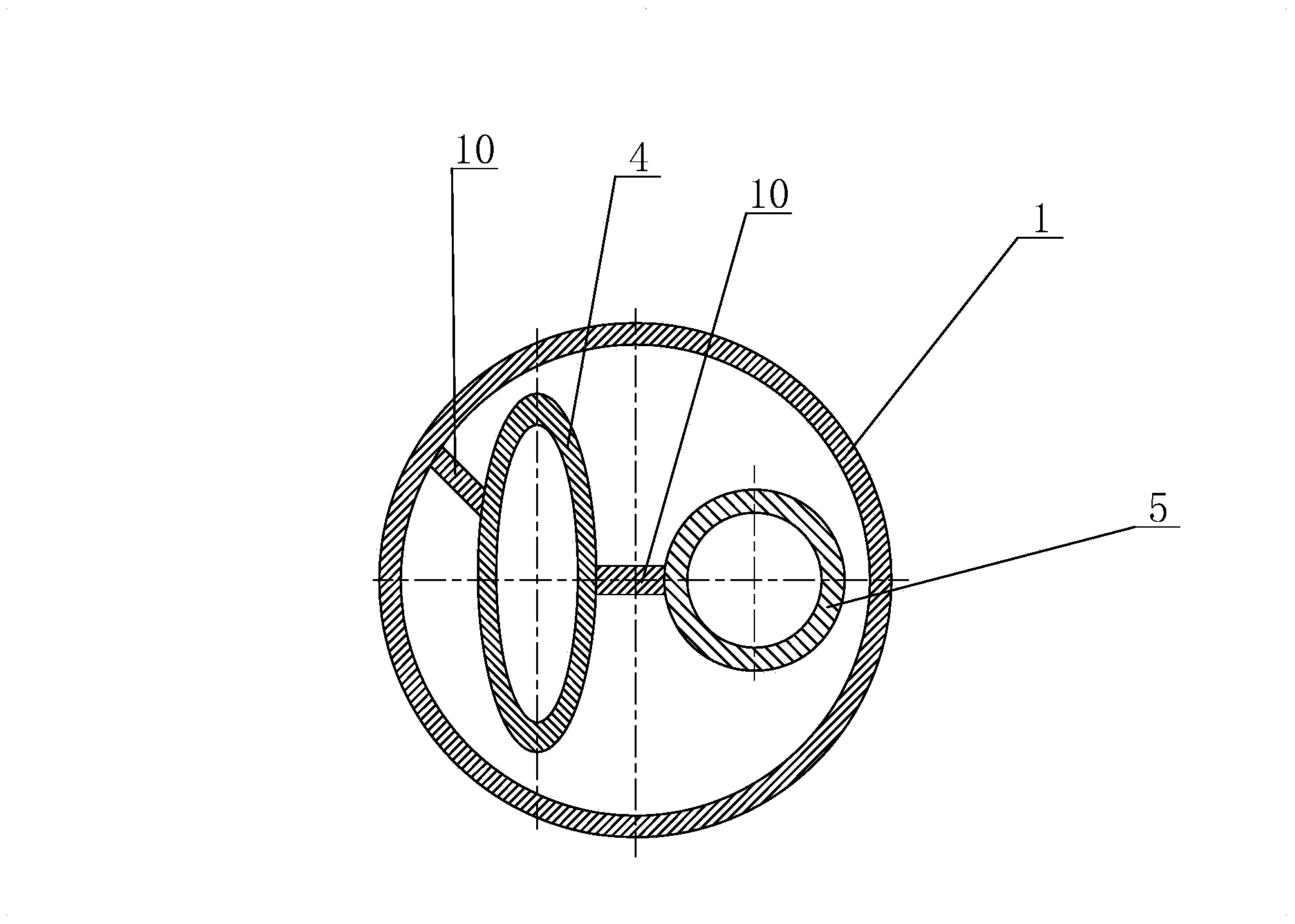 Device for removing rock debris in hole through waterpower