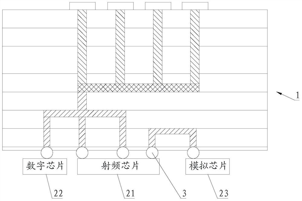 Packaging structure of millimeter wave antenna module and mobile equipment