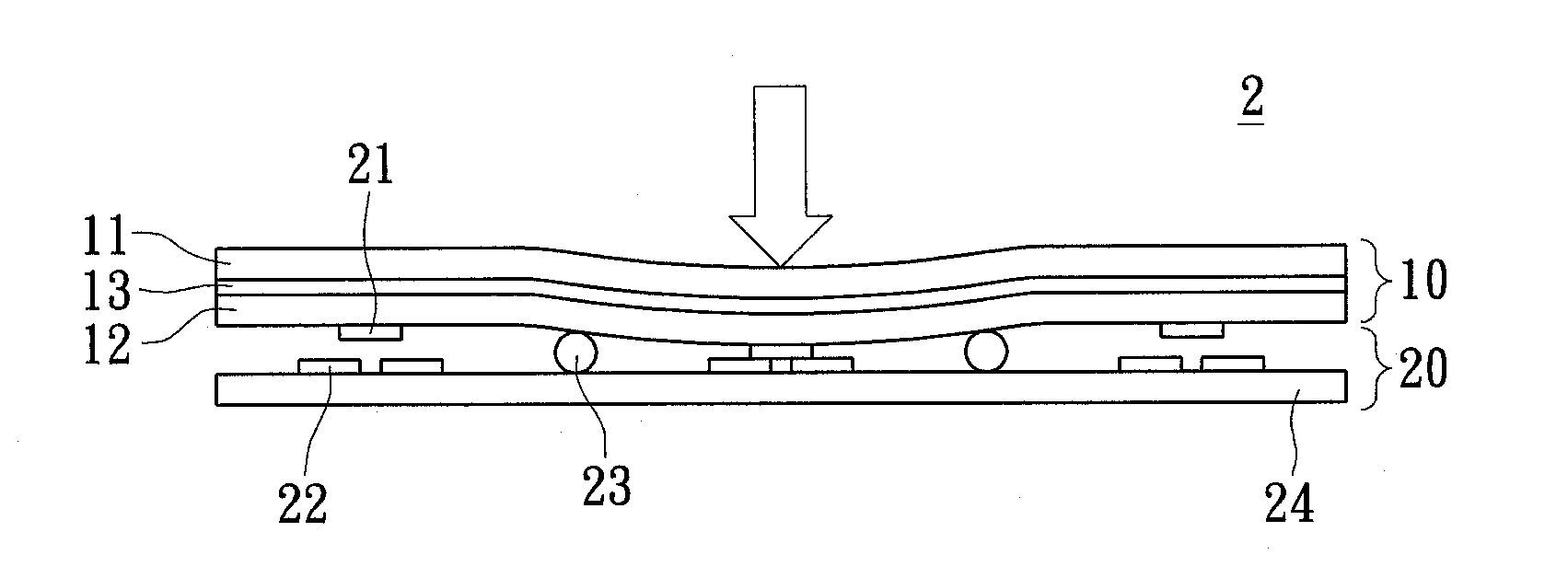 Touch display apparatus and electronic reading apparatus with touch input function