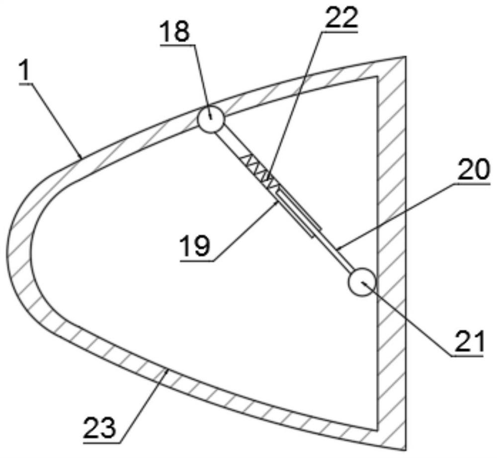 Efficient water removal structure of automobile rearview mirror