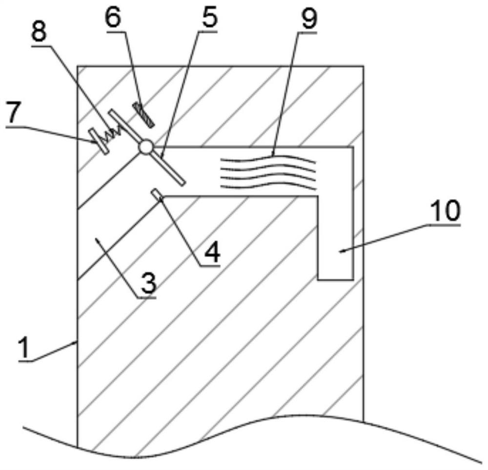 Efficient water removal structure of automobile rearview mirror