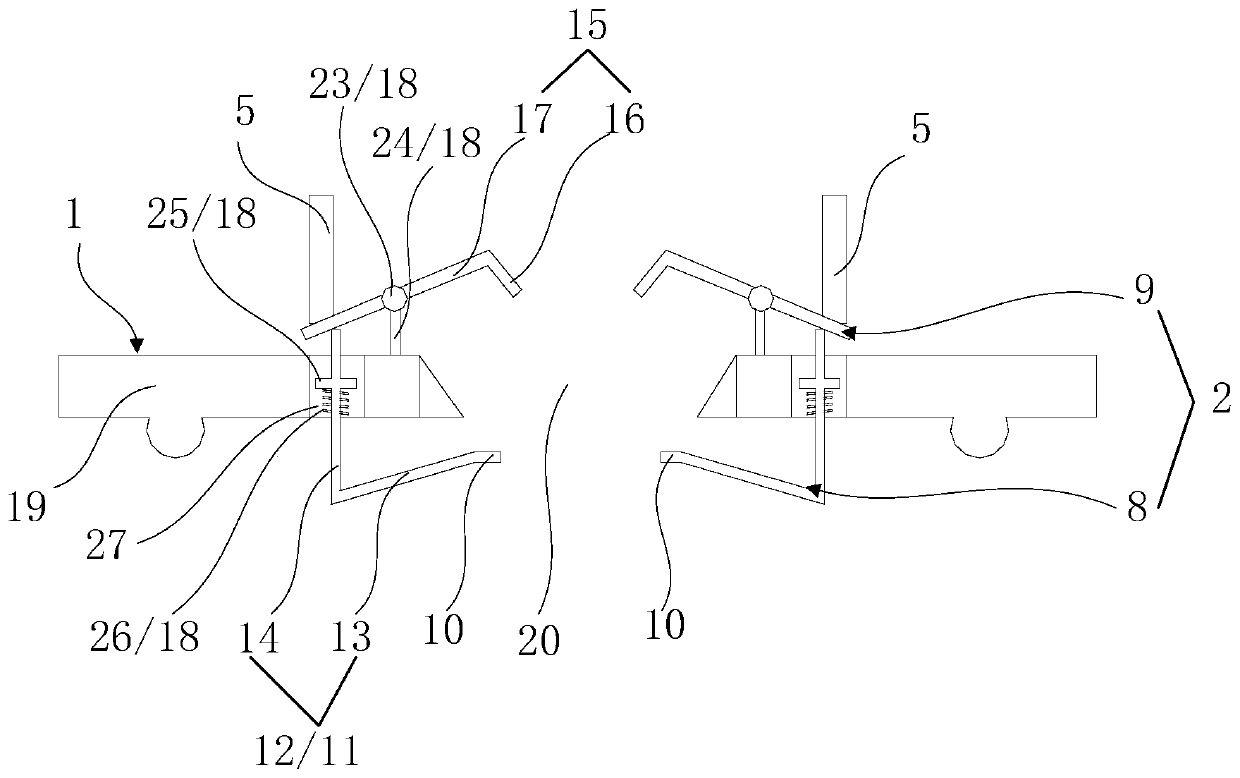 Clamping device applied to sputtering coating equipment, and sputtering coating equipment