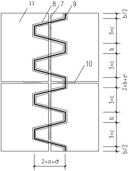 Composite structure for suppressing reflection cracks of old cement concrete pavement and reconstruction method