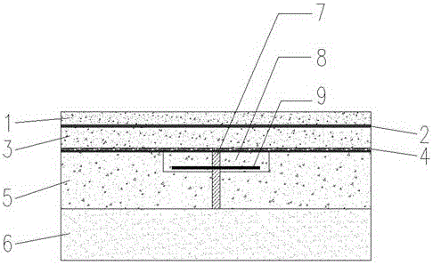 Composite structure for suppressing reflection cracks of old cement concrete pavement and reconstruction method