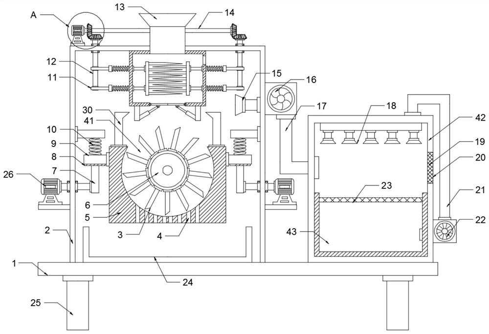 Agricultural environment-friendly straw smashing device