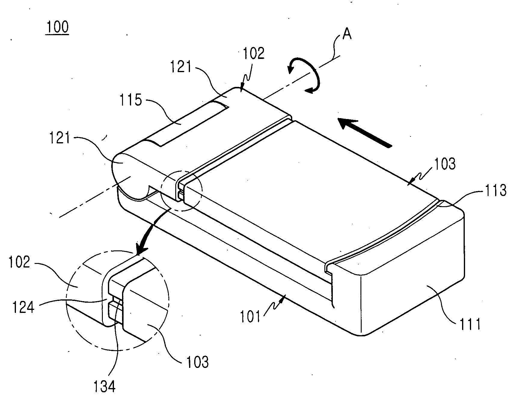 Sliding/folding-type portable terminal