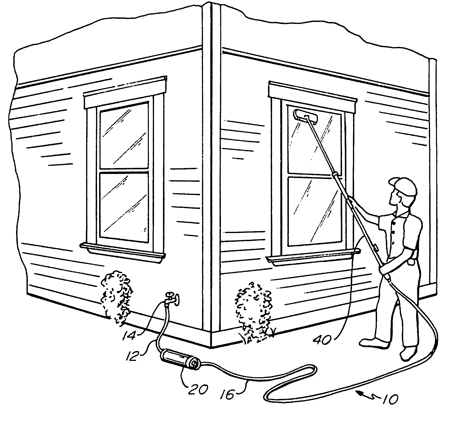 Window cleaning apparatus with deionization cartridge