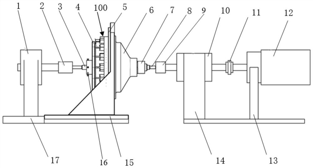 A large rv reducer transmission error test device and test method