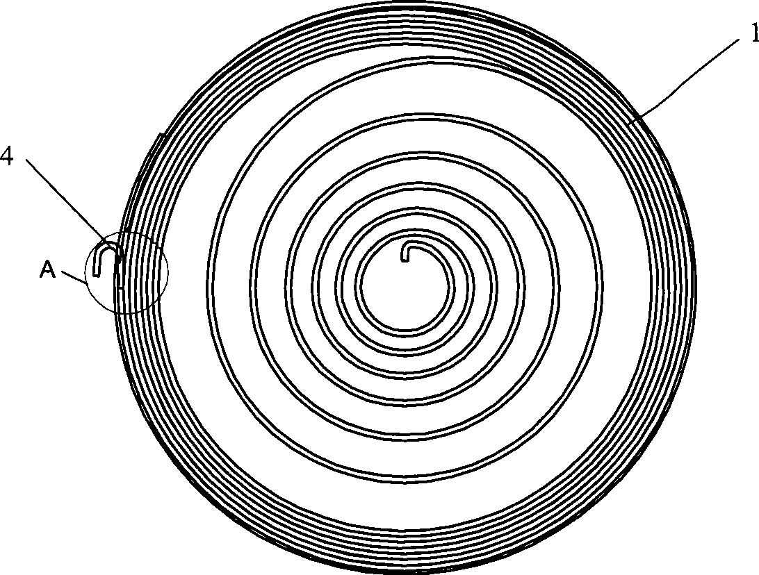 Plane scroll spring