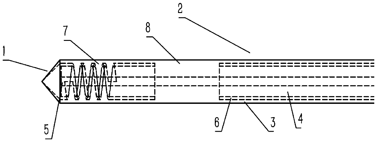 Microwave ablation antenna based on spiral slit structure