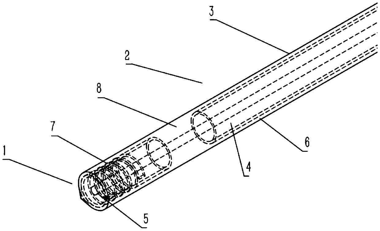 Microwave ablation antenna based on spiral slit structure