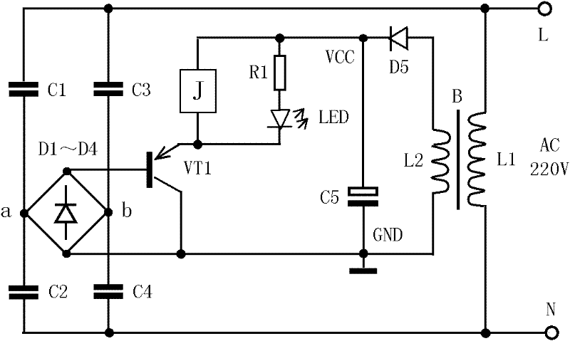 Capacitance human body approach alarming control device