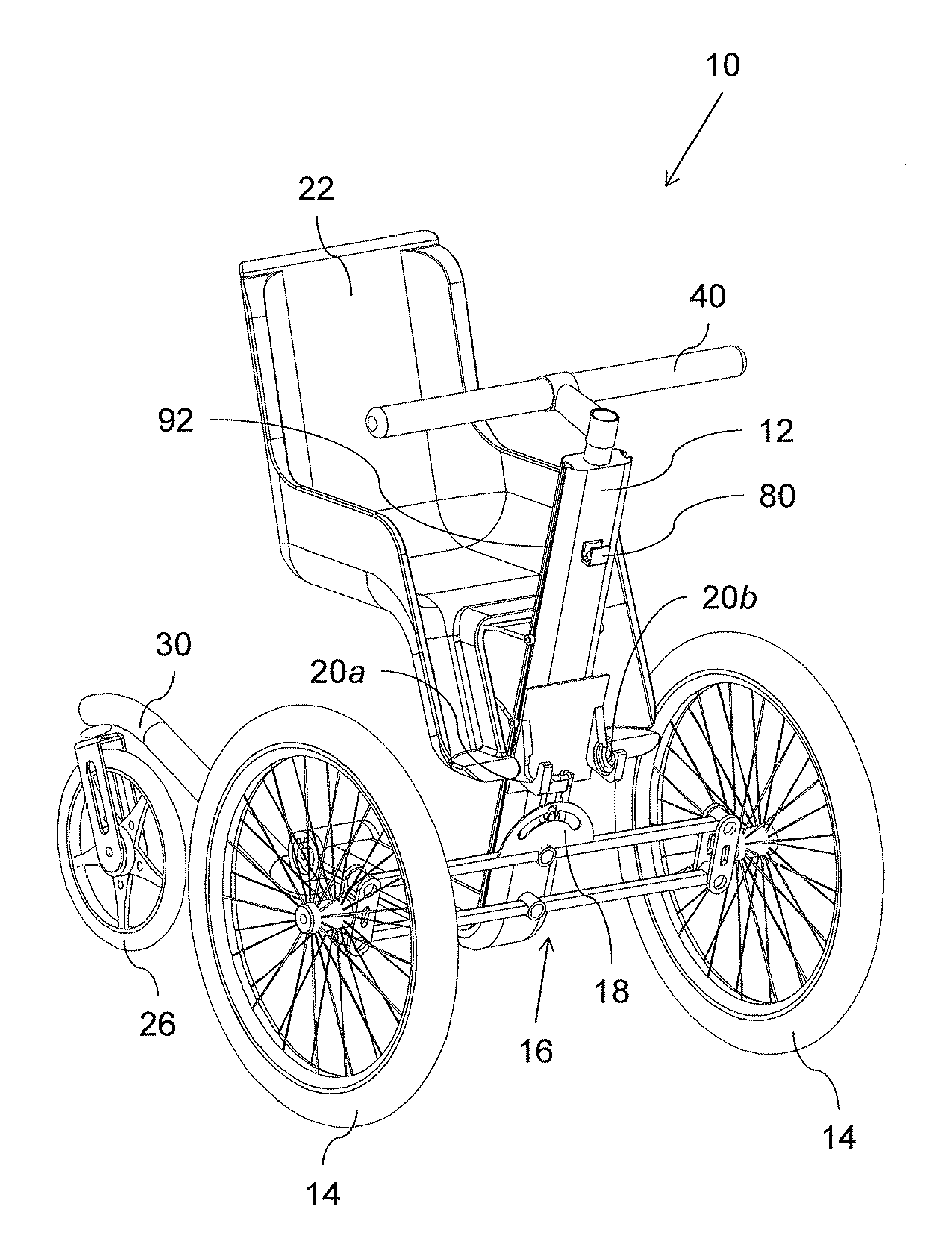 Cart for use with pedal-cycle or other tilt-cornering vehicle