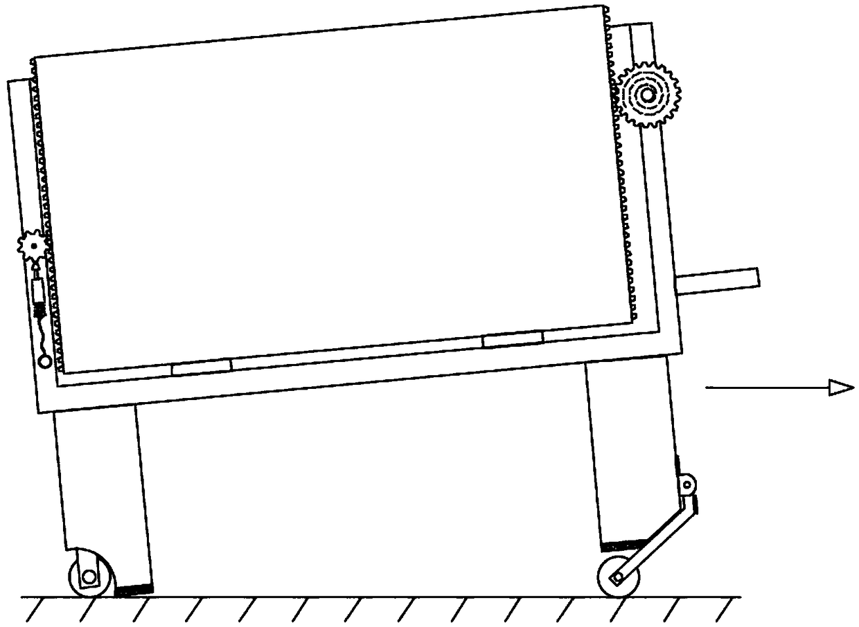 Movable blackboard for English teaching