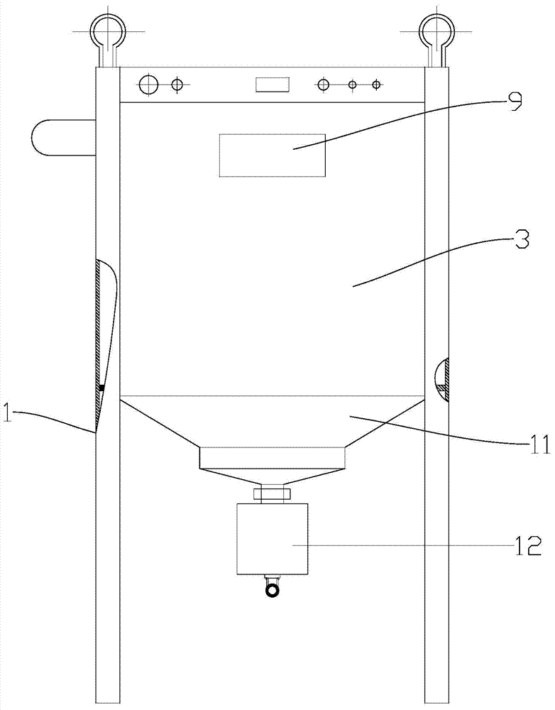 Testing device for detecting impact friction abrasion of workpiece