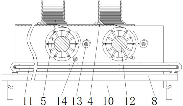 A horizontal roller suction collating machine