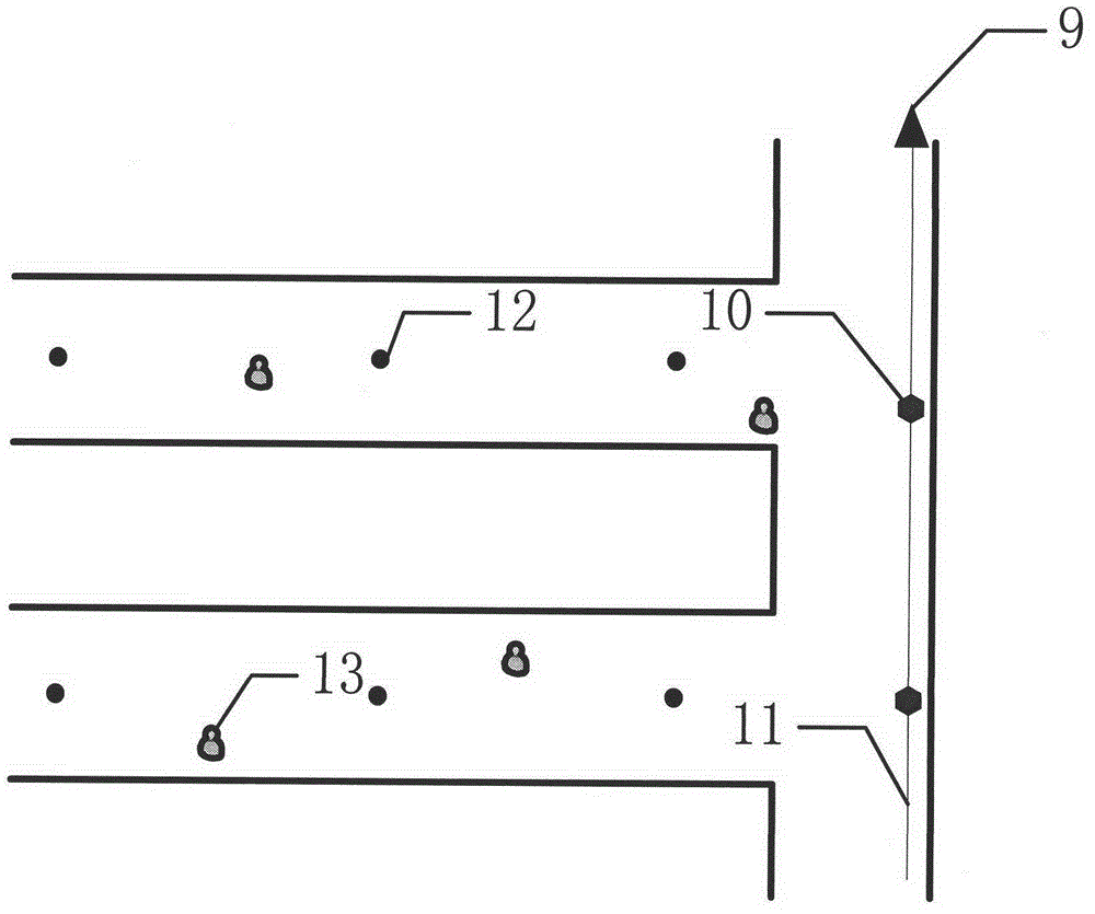 Distance-constraint-based electromagnetic and ultrasound wave combined positioning system and method for downholes