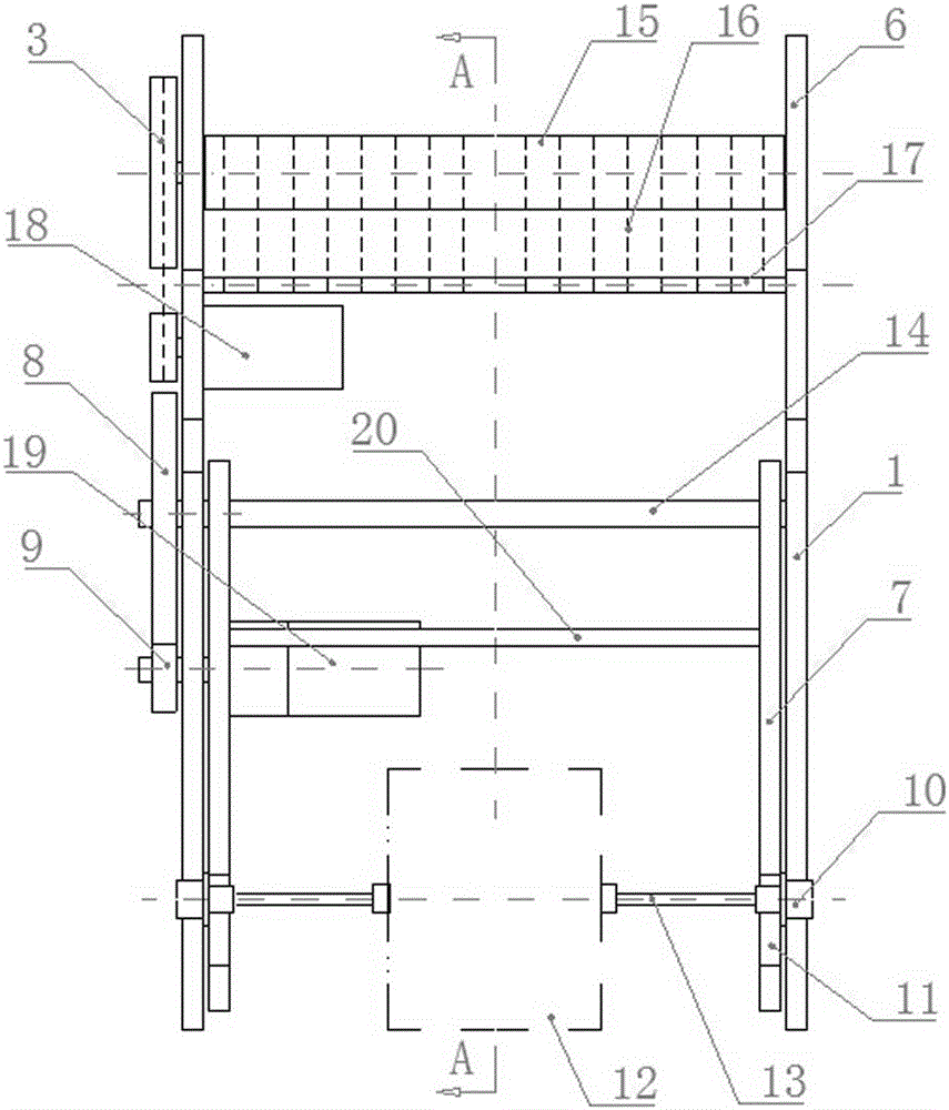 Feeding device with swing arms and guide rails matched and for bag making machine