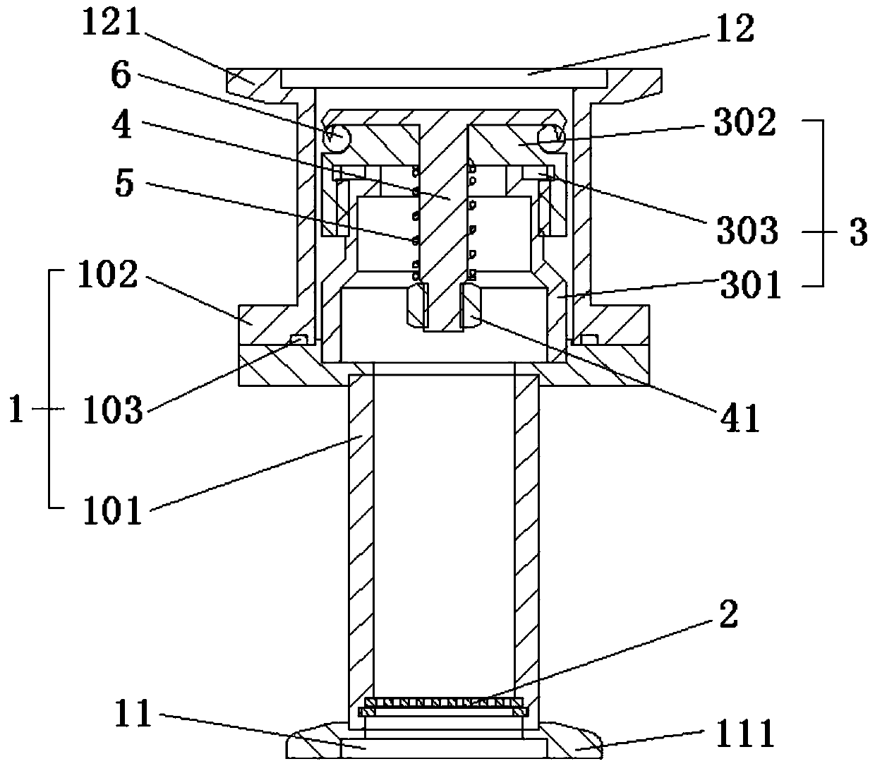 Safety valve of vacuum system