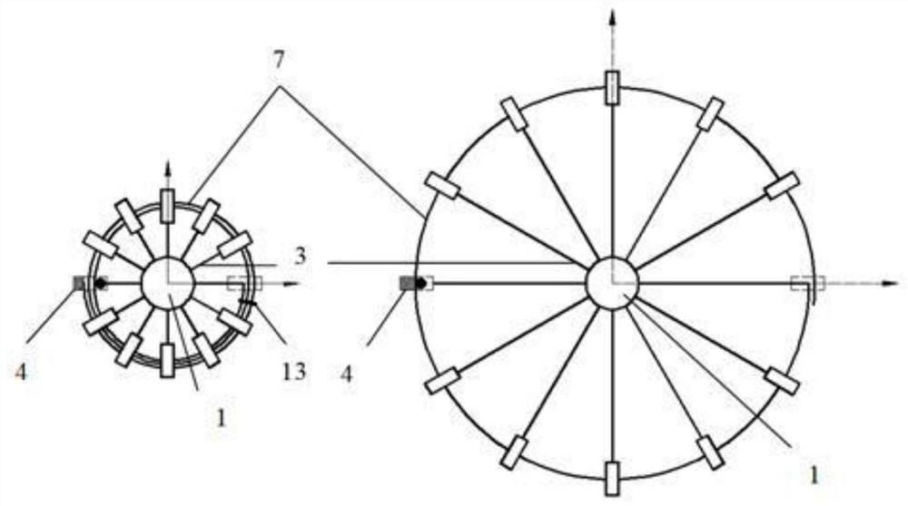 Spaceborne Umbrella Antenna Structure and Deployment Method with Self-Deploying Speed ​​Regulating Device