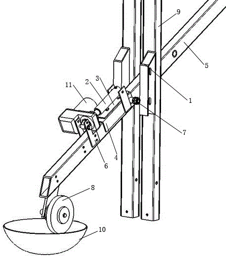 Electric limit adjusting mechanism for iron pan polishing robot