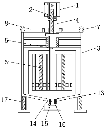 Conveniently cleaned honey extractor for beekeeping