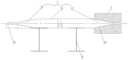 Steel structural system circular tube compression bar and machining device and method thereof