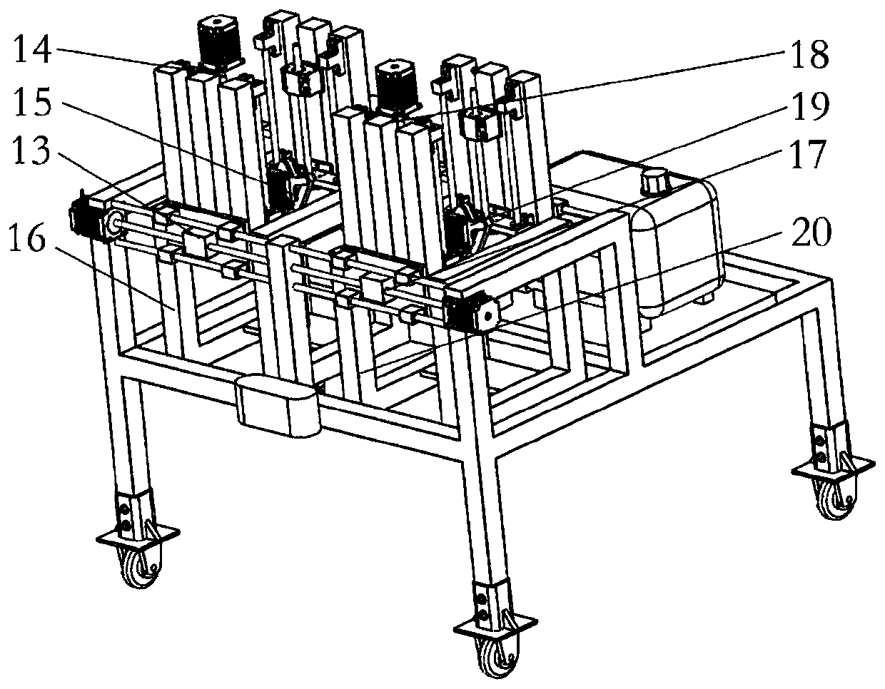 Circumferential air-conveying pesticide application robot within greenhouse strawberry canopy and realization method of circumferential air-conveying pesticide application robot