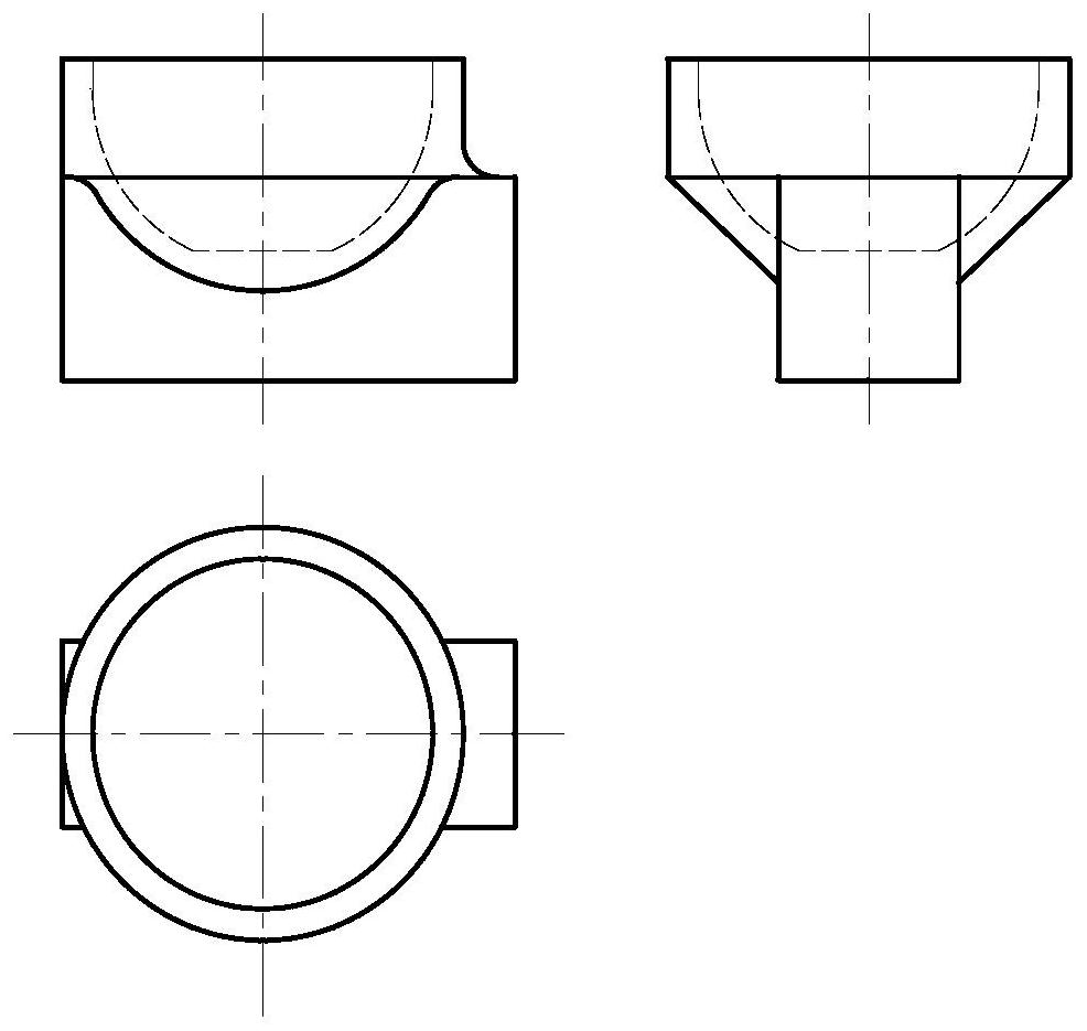 Forging forming method of water chamber head with side nozzle