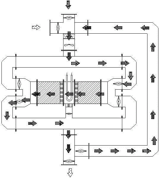 VOCS waste gas treatment device and VOCS waste gas treatment method