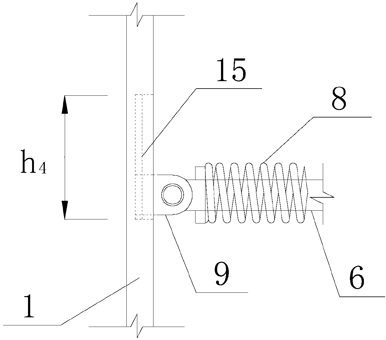 Elastic self-slope drift ice protection device