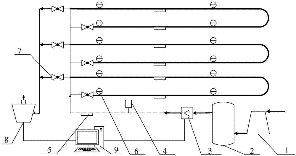 Device for measuring frictional resistance coefficient of gas in underground gas storage well and monitoring vibration of tubular column