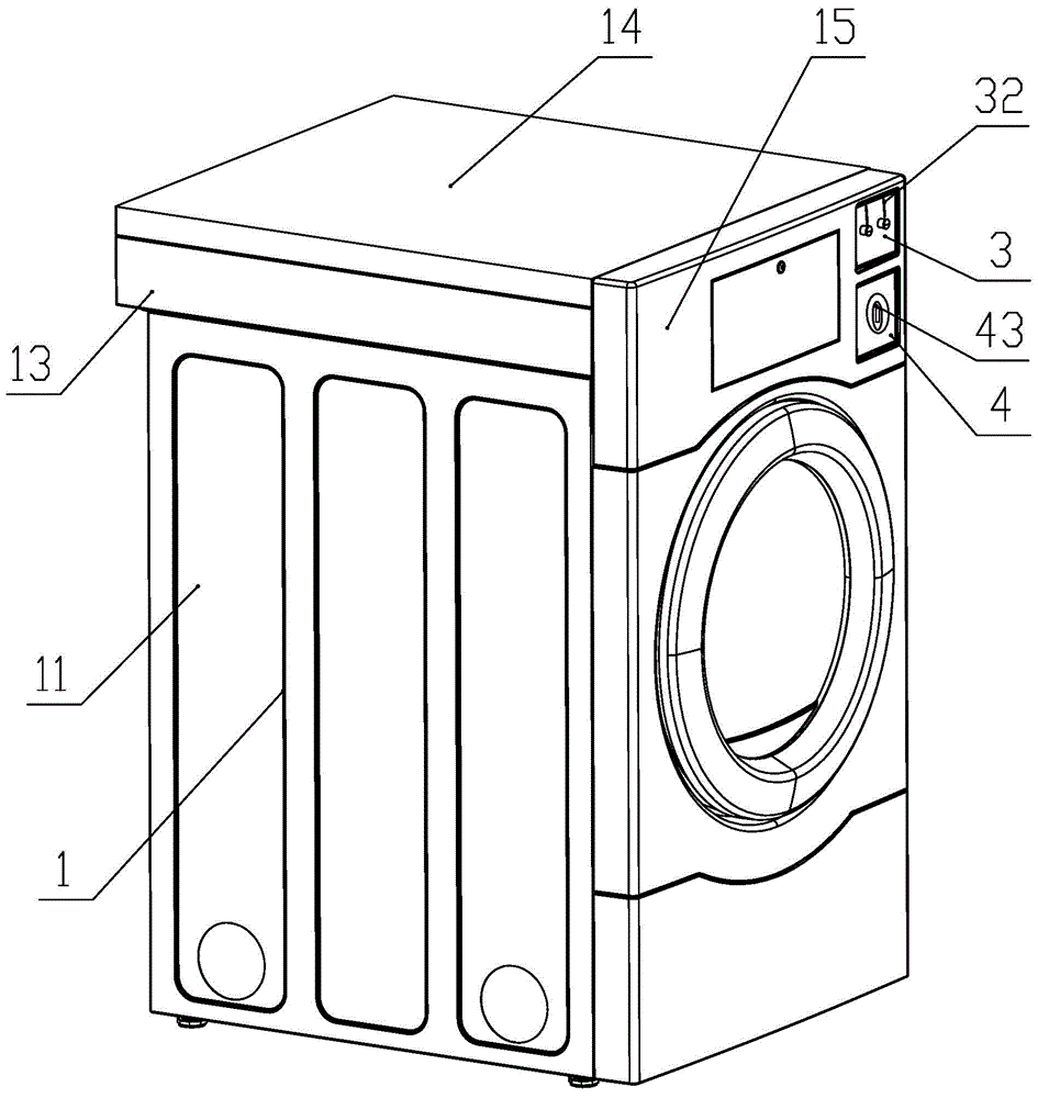 Coin-operated commercial clothes washing/drying machine