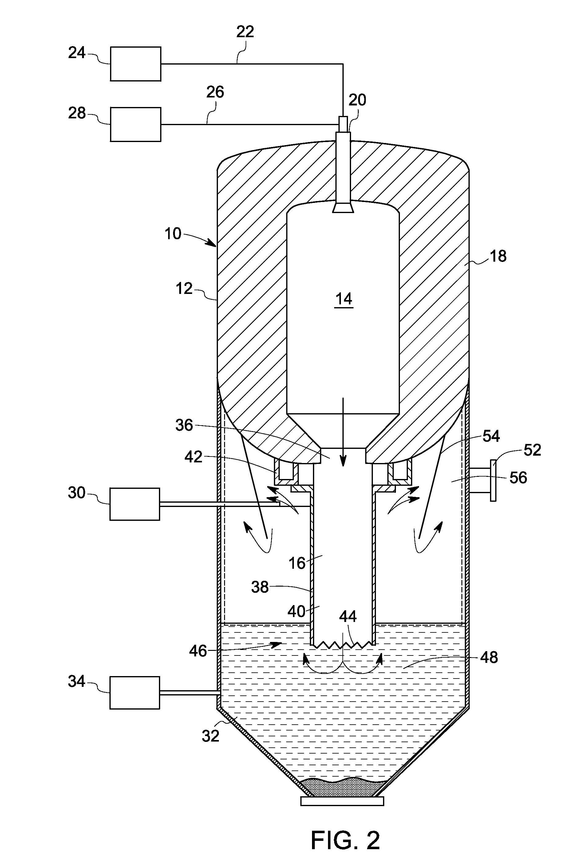 Quench chamber assembly for a gasifier