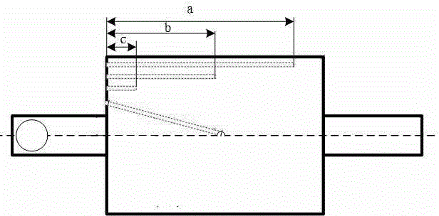 Method for measuring depth of roller body hardening layer