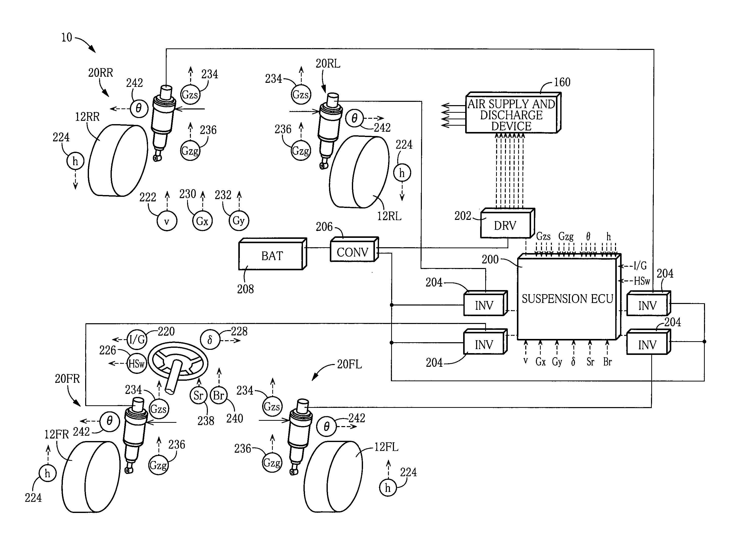 Suspension system for a vehicle including an electromagnetic actuator