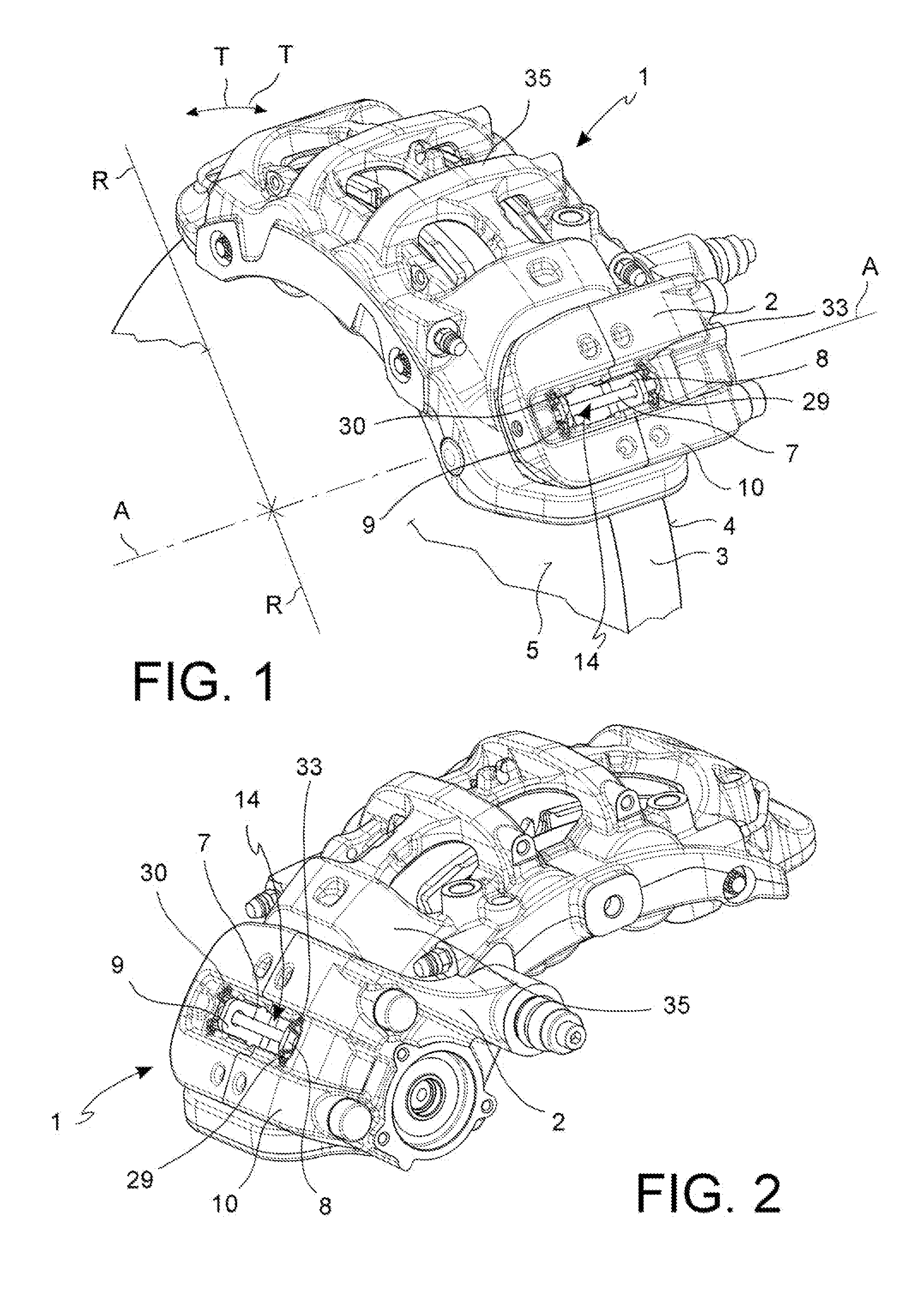 Parking caliper assembly