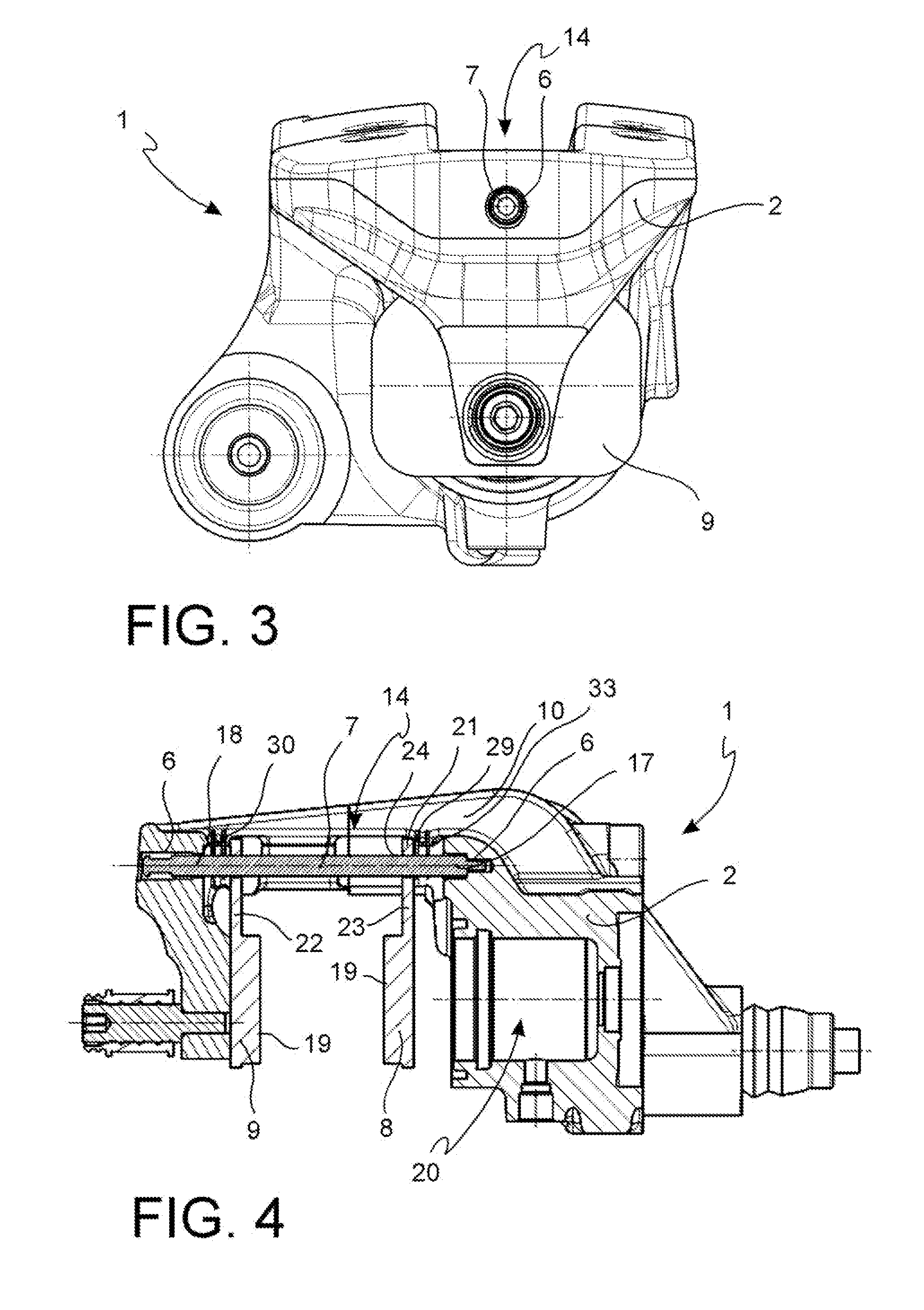 Parking caliper assembly