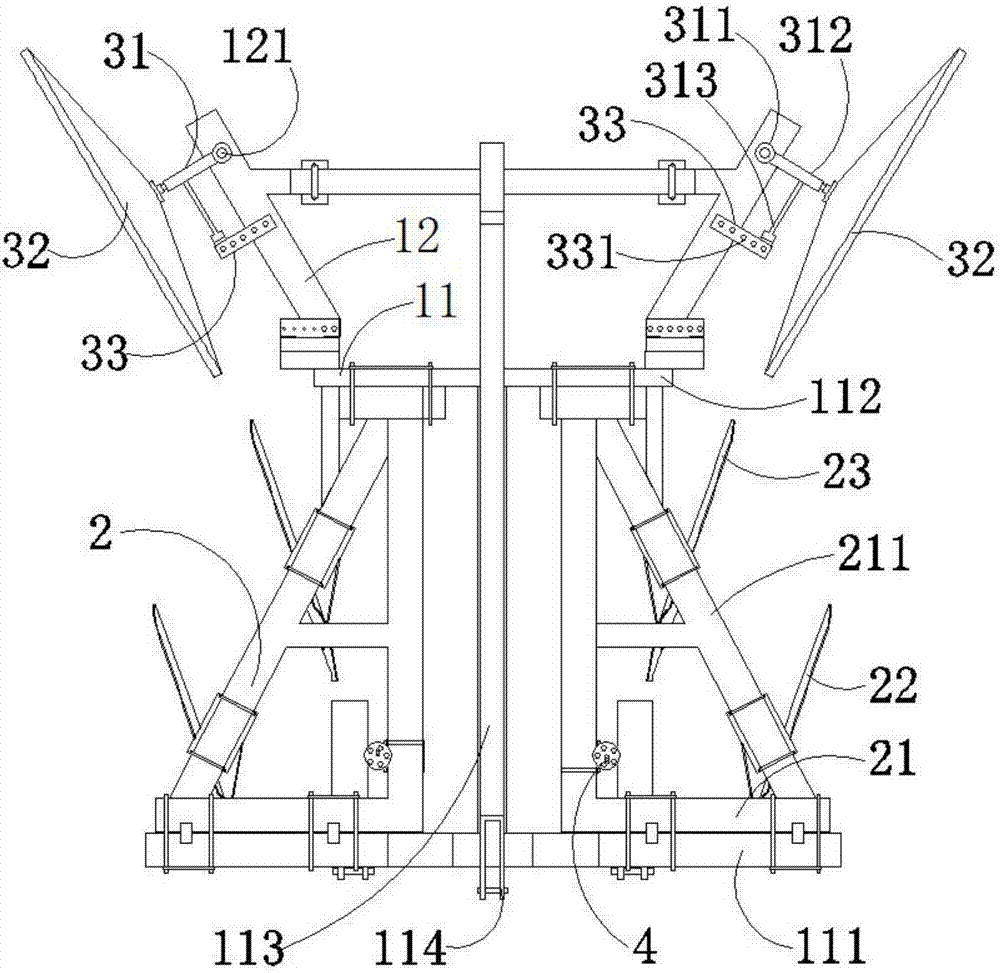 Soil-covering machine for grape vines